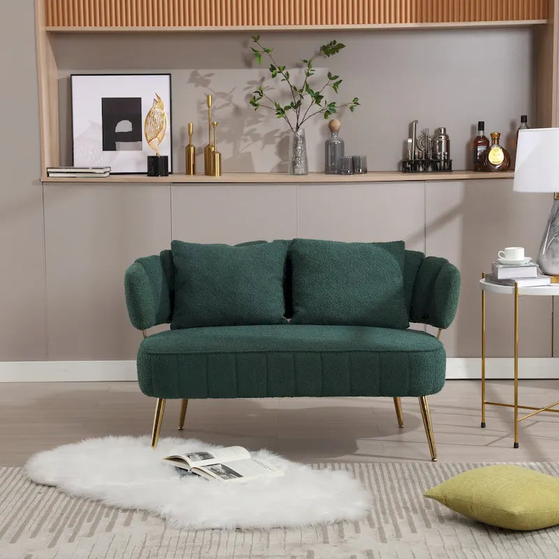 LOVEfabHOME - Modern Upholstered Armsofa Tufted Sofa with Metal Frame