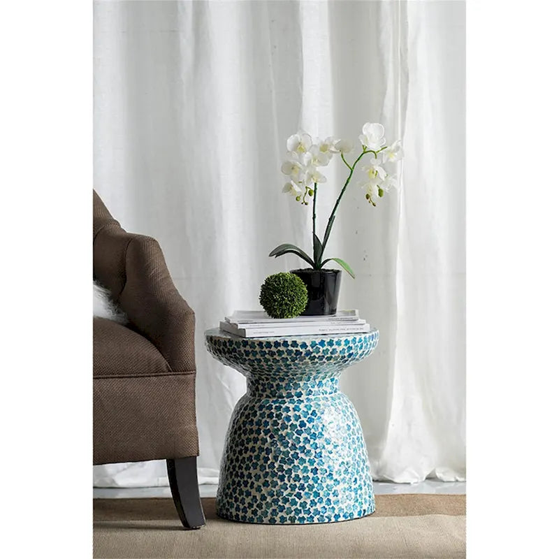LOVEfabHOME - D15x16 Capiz Garden Stool Small Side Table