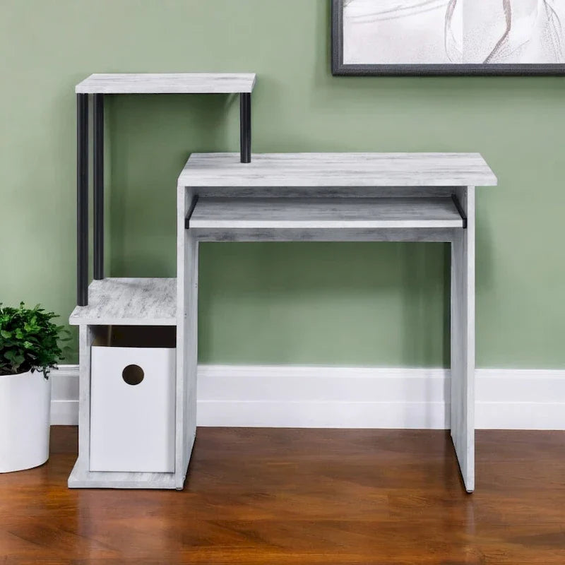 LOVEfabHOME - 37 Antiqued White Computer Desk