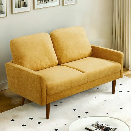 LOVEfabHOME - 2-Seater Velvet Loveseat Sofa with Tapered Wood Legs