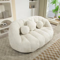 LOVEfabHOME - 63" Chenille Bean Bag Lounge Chair with High-Density Foam Filling – White