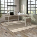 LOVEfabHOME - 60W x 30D L-Shaped Desk with Metal Legs