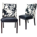 LOVEfabHOME - Wingback Upholstered Nailhead Dining Chairs Set of 2