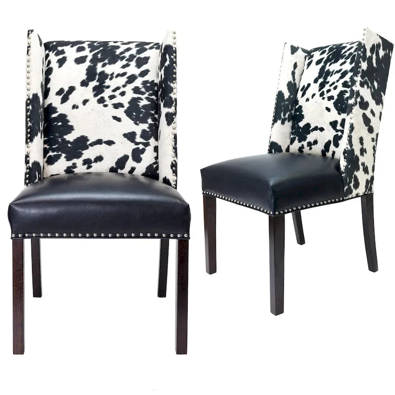 LOVEfabHOME - Wingback Upholstered Nailhead Dining Chairs Set of 2