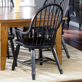 Rustic Black Bow Back Arm Chair