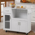 LOVEfabHOME - Multi-functional Kitchen Cart with Towel Rack, Large Storage Space