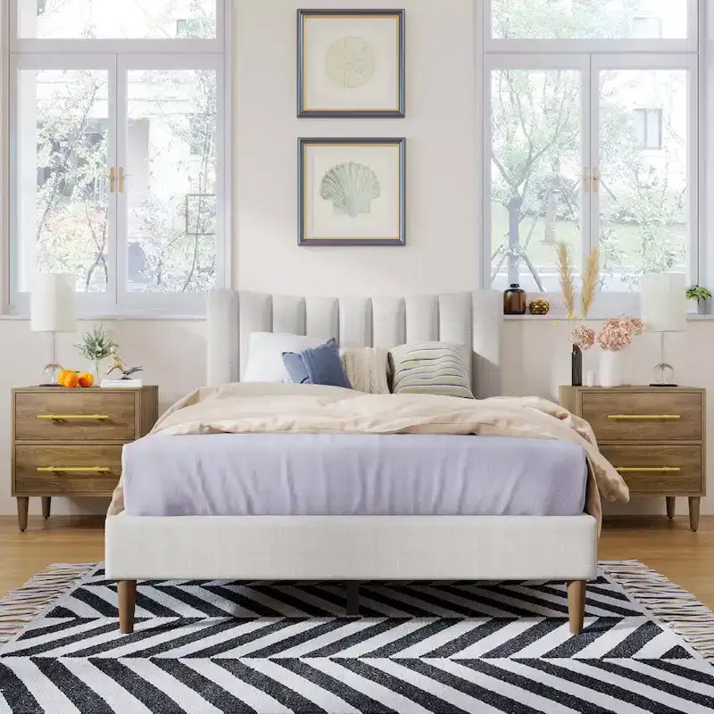 LOVEfabHOME - Full Upholstered Platform Bed Frame