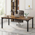 LOVEfabHOME - 70.8 Inch Large Office Desk with Metal Frame