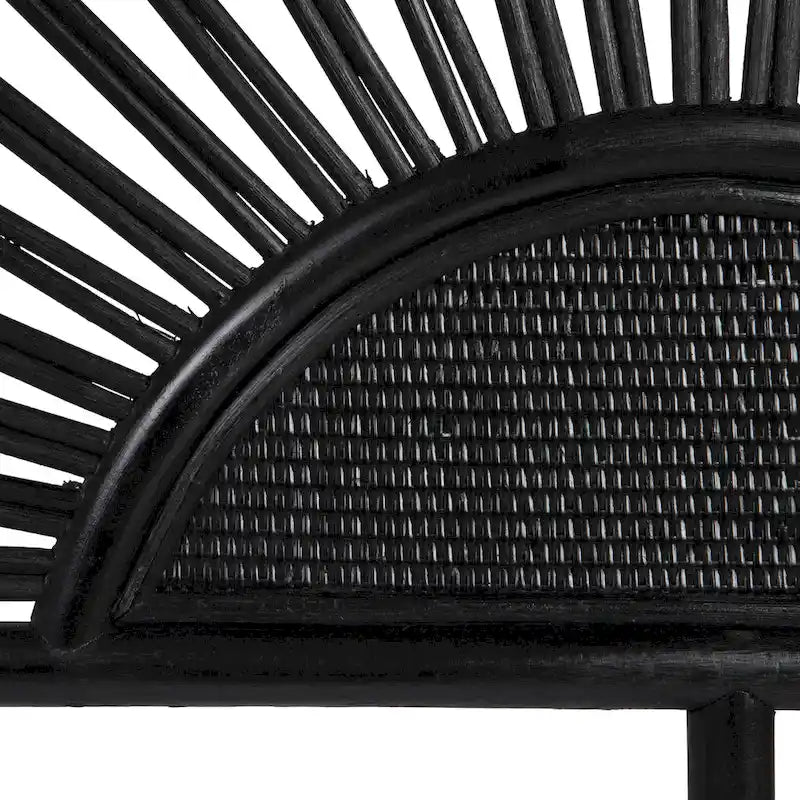 LOVEfabHOME - Rattan and Reclaimed Wood Sunburst Headboard