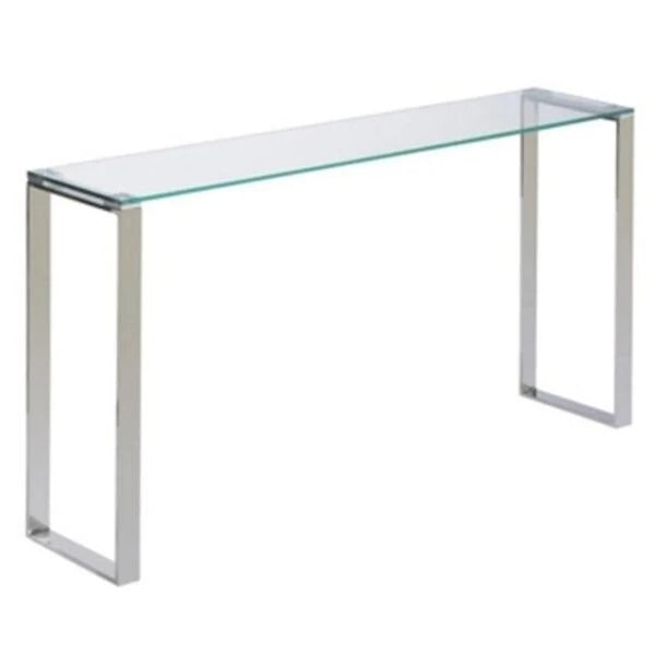 LOVEfabHOME - Chrome Finish Glass Console Table