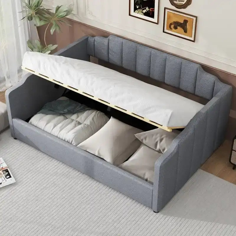 LOVEfabHOME - Full Size Upholstered Daybed with Underneath Storage