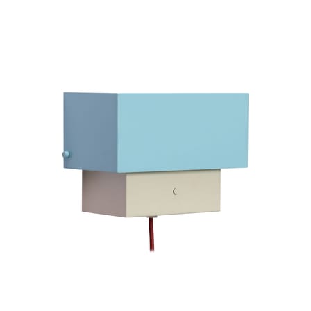 Plug-In Wall Light Arte / Dimmer - HÜBSCH | Blue & Sand - Cable : Fabric Red - View 3