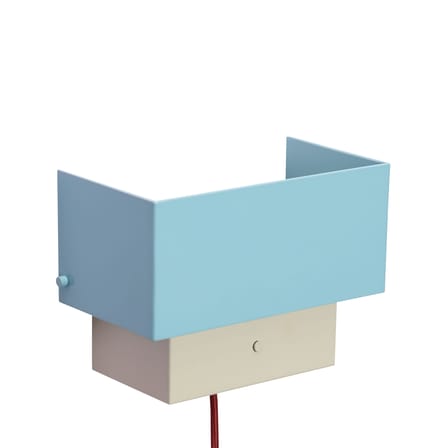 Plug-In Wall Light Arte / Dimmer - HÜBSCH | Blue & Sand - Cable : Fabric Red - View 4