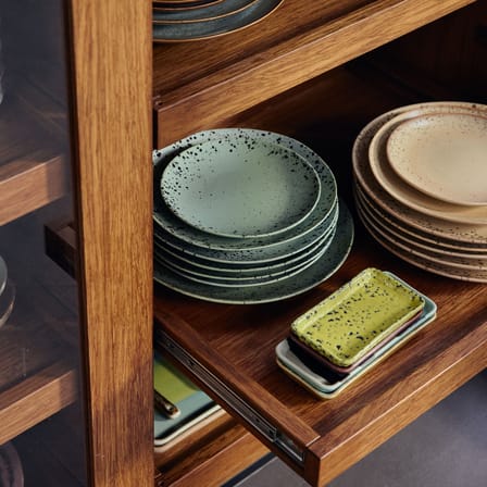 Set of 2 Plates 70s ceramics / Ø 27,5 cm - HK LIVING | Green - View 1
