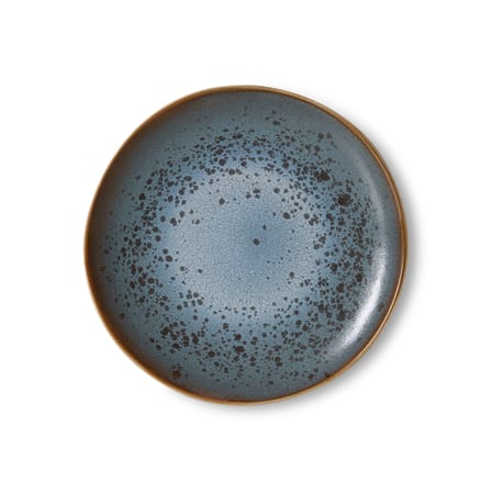 Set of 2 Dessert Plates 70s ceramics / Ø 22 cm - HK LIVING | Blue - View 4