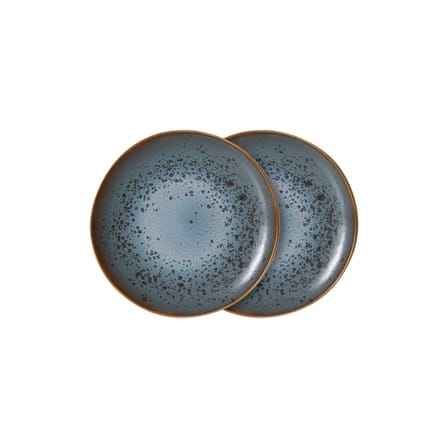 Set of 2 Dessert Plates 70s ceramics / Ø 22 cm - HK LIVING | Blue - View 3