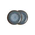 Set of 2 Dessert Plates 70s ceramics / Ø 22 cm - HK LIVING | Blue - View 3