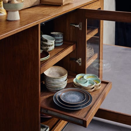 Set of 2 Dessert Plates 70s ceramics / Ø 17,5 cm - HK LIVING | Blue - View 1