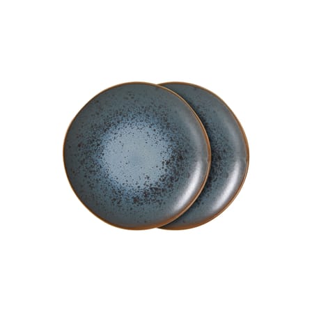 Set of 2 Dessert Plates 70s ceramics / Ø 17,5 cm - HK LIVING | Blue - View 3