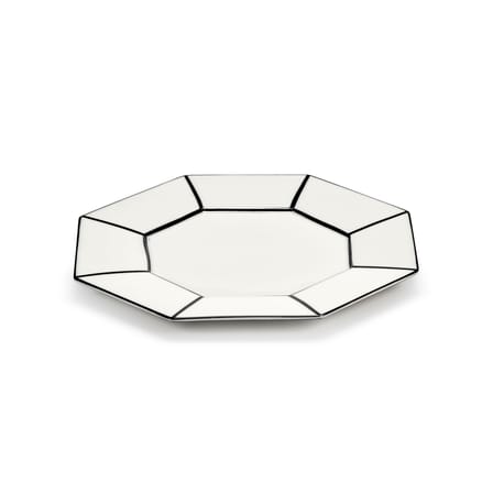 Set of 2 Dessert Plates Carte Blanche / Ø 22 cm - Serax | White - Black - View 3