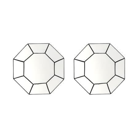 Set of 2 Dessert Plates Carte Blanche / Ø 22 cm - Serax | White - Black - View 2