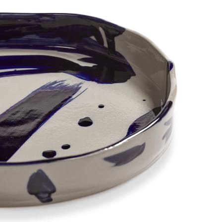 Set of 2 Soup Plates Sophia / Ø 19 cm - Hand-Painted - Serax | Beige - Blue - View 2