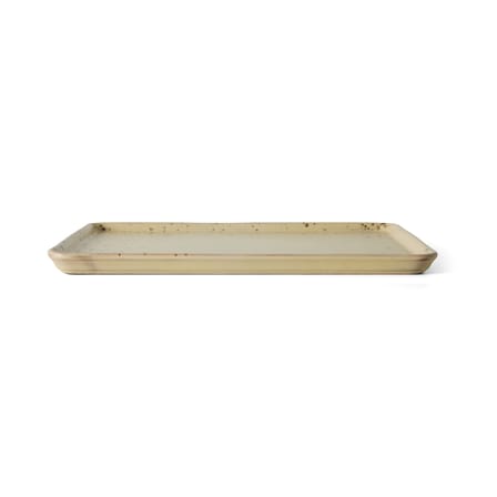 Serving Plate 70s ceramics / Tray - 22,5 x 33 cm - HK LIVING | Yellow-Beige Speckled - View 4