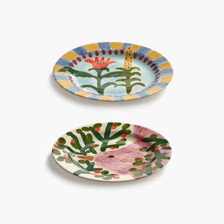 Set of 2 Plates Jane January 01 / Ø 25,8 cm - Serax | Multicolor - View 4