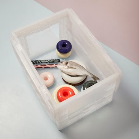 Box Blox Small Plastic Clear / 36 x 26 x H 28,5 cm - STUDIO ABOUT | Translucent - View 1