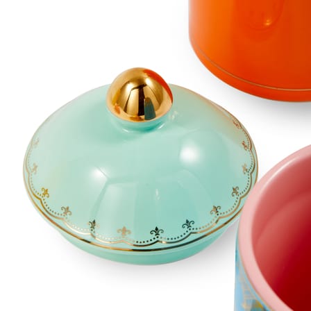 Box Grandpa Medium / Ø 11 x H20 cm - Pols Potten - POLSPOTTEN | Orange / Gold details - View 1