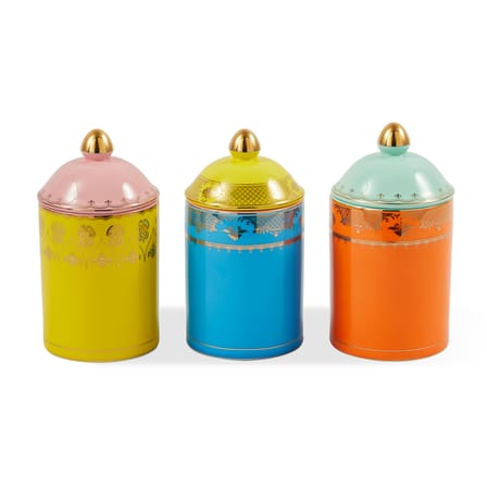 Box Grandpa Medium / Ø 11 x H20 cm - Pols Potten - POLSPOTTEN | Orange / Gold details - View 4