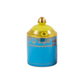 Box Grandpa Small Ceramic Blue / H 14 cm - POLSPOTTEN | Blue / Gold details - View 2