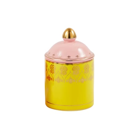 Box Grandpa Small Ceramic Yellow / H 14 cm - POLSPOTTEN | Yellow / Gold details - View 2