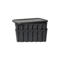 Set of 2 Boxes Paper Pulp Large/ Stackable - 30 x 40 x H 15 cm - Ferm Living | Charcoal - View 3