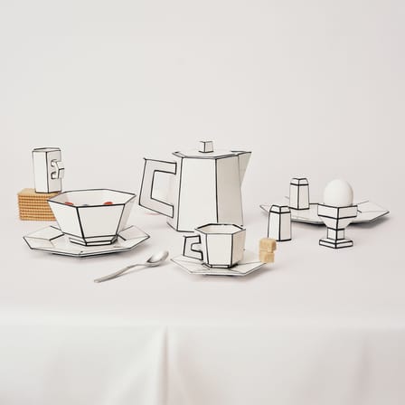 Set of 2 Bowls Carte Blanche - Serax | White - Black - View 2