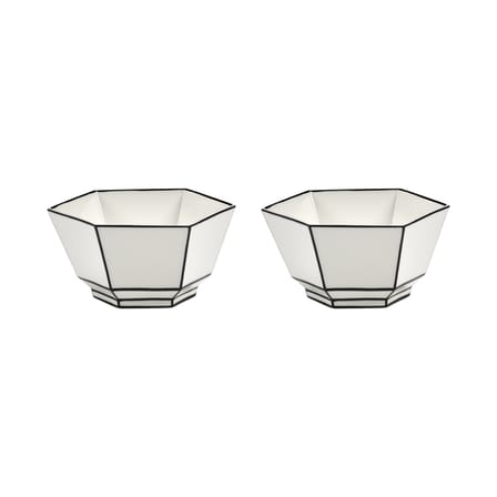 Set of 2 Bowls Carte Blanche - Serax | White - Black - View 3