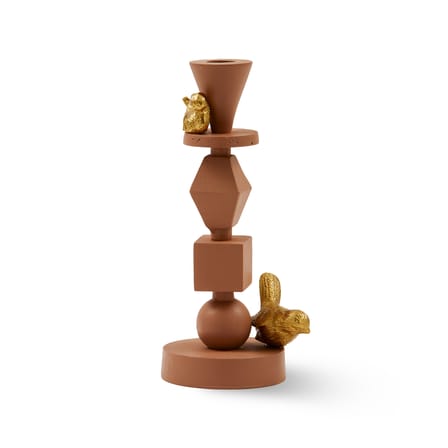 Candle Holder Climbing Pole Small Metal / H 25 cm - Pols Potten - POLSPOTTEN | Terracotta / Figurines : Gold - View 3