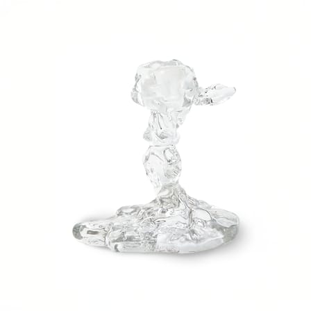 Candle Holder Drip Glass Small Glass Clear / H 14 cm - POLSPOTTEN - View 3