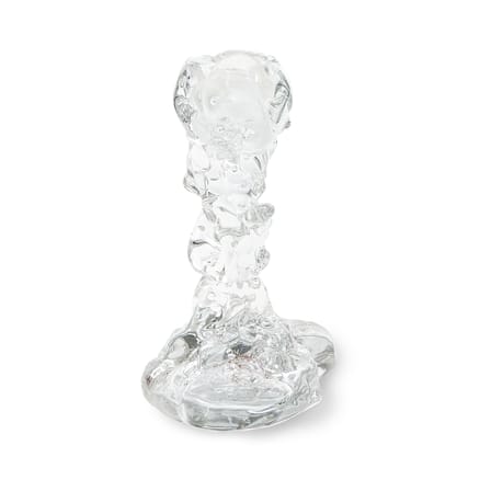 Candle Holder Drip Glass Small Glass Clear / H 14 cm - POLSPOTTEN - View 4