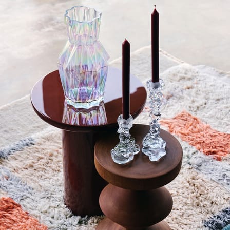 Candle Holder Drip Glass Small Glass Clear / H 14 cm - POLSPOTTEN - View 1