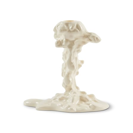 Candle Holder Drip Small Metal White / H 14 cm - POLSPOTTEN - View 3
