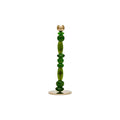 Candle Holder Perles Glass Green / Small - H 34 cm - POLSPOTTEN | Chrome - Green - View 2