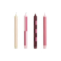 Set of 4 Taper Candles Pattern Pink - Hay | Pink tones - View 3