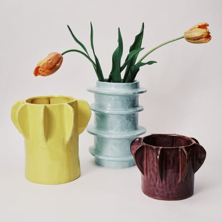 Planter Molly 02 Ceramic Purple / Vase - Ø 22 x H 15 cm - Serax | Eggplant - View 1