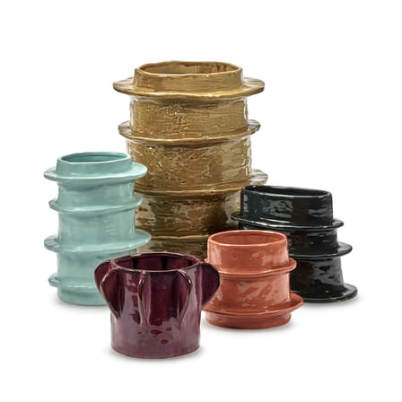 Planter Molly 02 Ceramic Purple / Vase - Ø 22 x H 15 cm - Serax | Eggplant - View 4