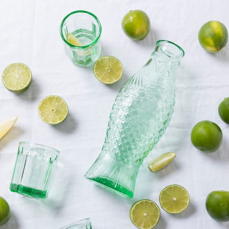 Carafe Fish & Fish 40 Years Glass Green / 85 cl - Serax | Green Clear - View 1