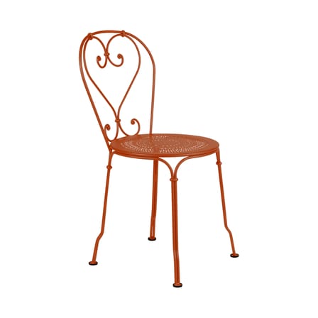 Stackable Chair 1900 Metal Orange - Fermob | Candied Orange - View 4