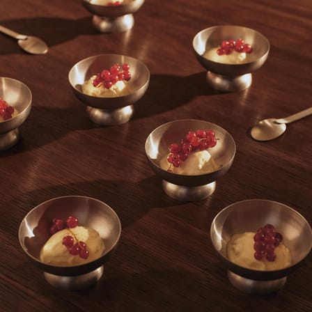 Dessert Bowl Tumbled Metal Silver - Ferm Living | Steel - View 1
