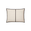 Cushion Vari White / 60 x 80 cm - Quilted - Ferm Living | Natural & Chocolate trim - View 4