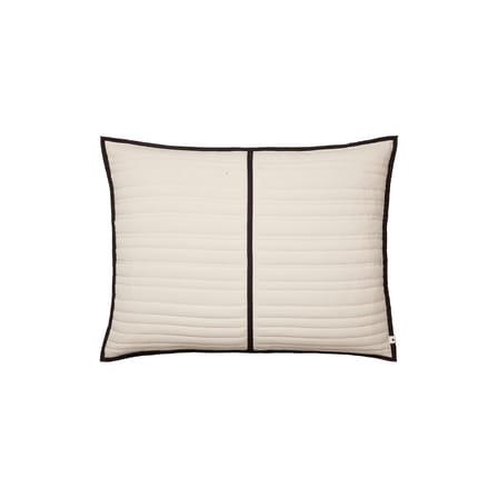 Cushion Vari White / 60 x 80 cm - Quilted - Ferm Living | Natural & Chocolate trim - View 4